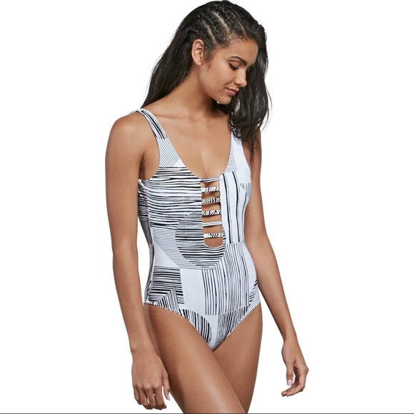 Volcom Out of Line One Piece Swimsuit Small - Picture 1 of 9